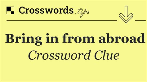 evening abroad crossword clue.